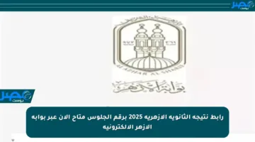 رابط نتيجة الثانوية الأزهرية 2025 برقم الجلوس متاح الآن عبر بوابة الأزهر الإلكترونية